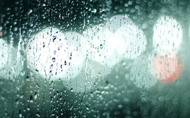 Bokeh in rain