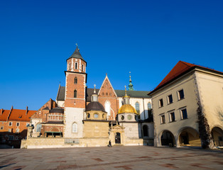 Fototapeta na wymiar Famous landmark Wawel castle, Krakow Poland