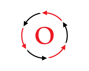 O Letter Arrow Logo