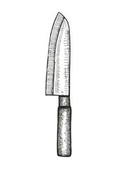knife kitchen sketch. vector illustration