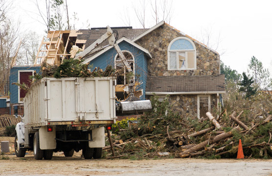Tree Removal at a Tornado Damaged House