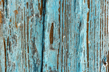 Vintage blue wooden wall, background