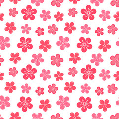 Pink Cherry blossom seamless pattern
