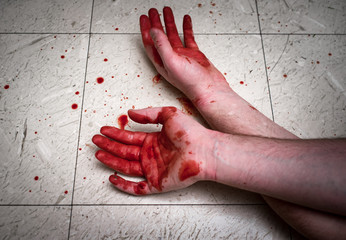Murdered Bloody Hands © Ezume Images