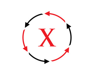 X Letter Arrow Logo