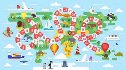  kids world tour board game