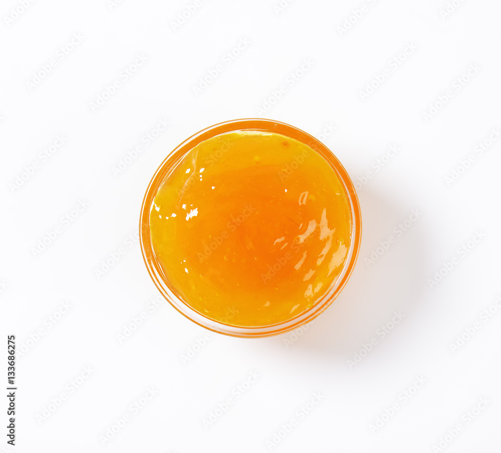 Poster bowl of apricot jam