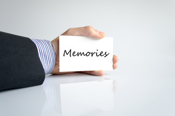 Memories text concept