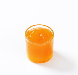 glass of apricot jam