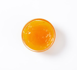 bowl of apricot jam