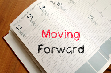Moving forward concept on notebook