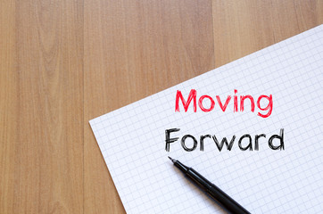 Moving forward concept on notebook