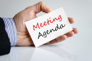 Meeting agenda text concept