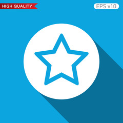 Colored icon or button of star symbol with background