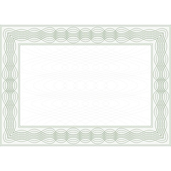 Guilloche Frame for Certificates, or Securities.