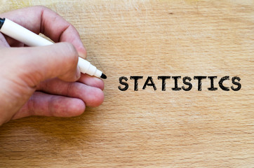Statistics text concept