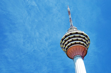 Travel in Malaysia. Kuala Lumpur Tower (Menara) on May 18, 2013 in Kuala Lumpur, Malaysia. The tower reaches 421 m, which currently makes it the second tallest freestanding tower in the world © KAL'VAN