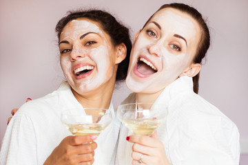 Girls party in spa centre with relax and communication - 133688262