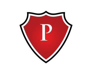 P Letter Shield Logo
