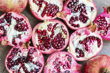 Red juice pomegranate