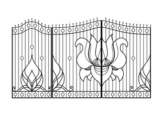 Design of forged gate with a wicket