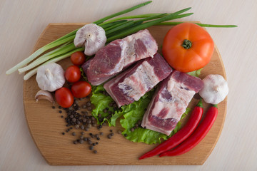 Свинина с овощами и специями