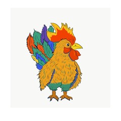 Fototapeta premium colorful rooster