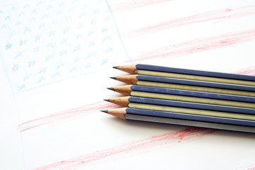 Close-up of black pencils