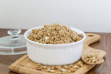 Home Made Granola  in the bolw.