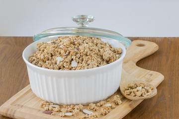 Home Made Granola  in the bolw.