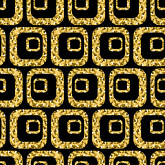 Gold geometric seamless pattern , texture, metal, background.Vector illustration.