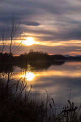 Tramonto sul fiume Po