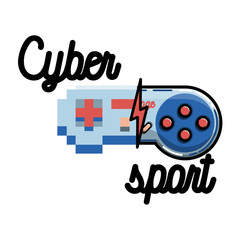 Obraz premium Color vintage cyber sport banner