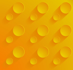 3D Vector yellow orange circles geometric forms for background design. Eps10 