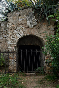 wine cellar arched gate