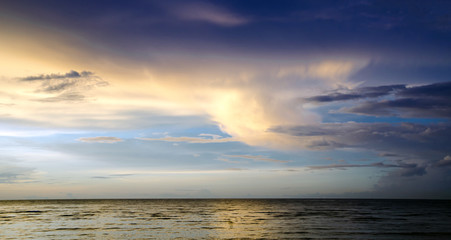 Bali. Sunset on the Lovina beach