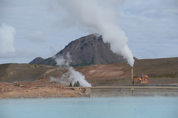 Energiegewinnung an der Krafla, Island