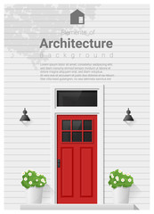 Elements of architecture , front door background , vector ,illustration