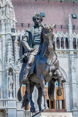 Fototapeta premium Statue of Count Gyula Andrassy. Hungarian Parliament, Budapest.
