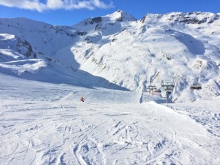 Skier on the slope