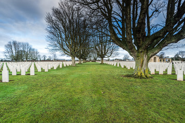 Fototapeta na wymiar British and Commonwealth War Cemetery in Bayeux,France