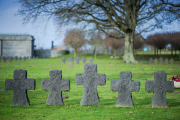 Fototapeta premium German Military Cemetery at La Cambe, Normandy, France.