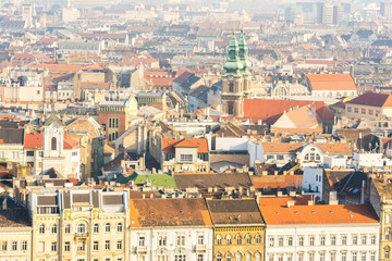 Fototapeta na wymiar panoramic views to budapest city, Hungary
