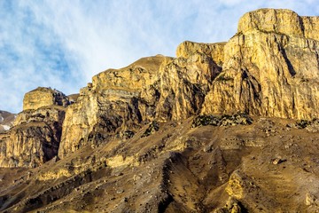 Горный пейзаж, скалы, природа Северного Кавказа