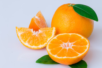 Orange fruit isolated on white background