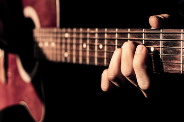 playing guitar