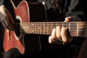 red guitar