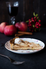 Traditional French apple tart