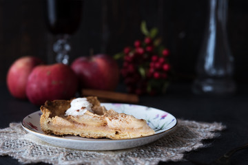 Traditional French apple tart
