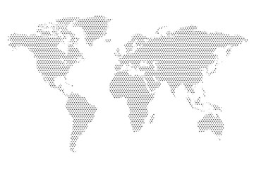 Fototapeta na wymiar World Map Dot Pattern Illustration
